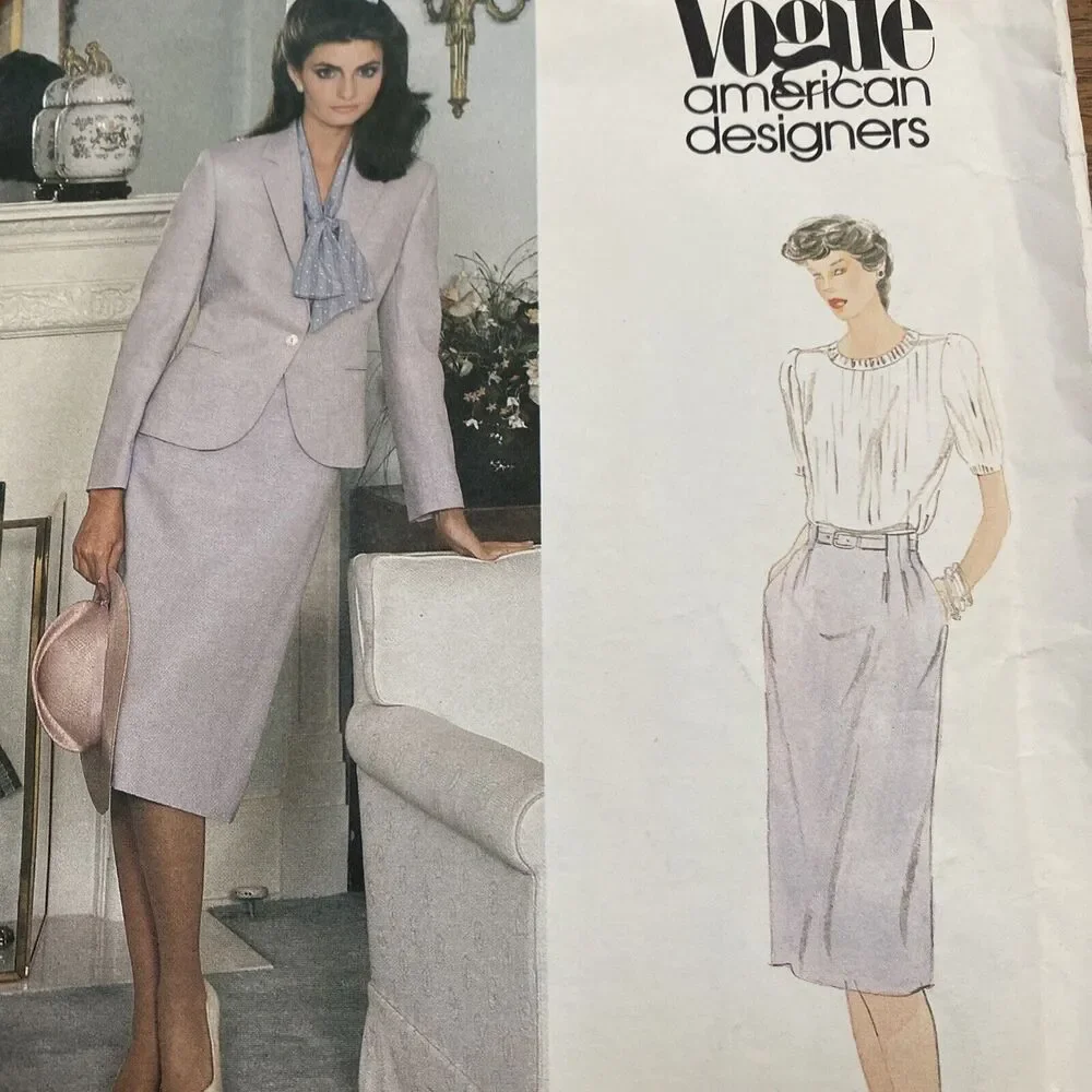 Vintage VOGUE sewing pattern 2696 Skirt Suit sz 10 American Design Joseph Picone